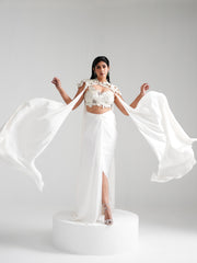 Nirvana - Ivory Cape Co-ord Lehenga