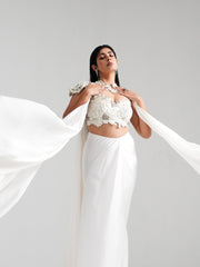Nirvana - Ivory Cape Co-ord Lehenga