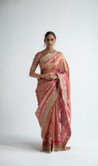 Mehr - Crushed Tissue Saree
