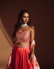 Zura Pink Bandeau Co-Ord
