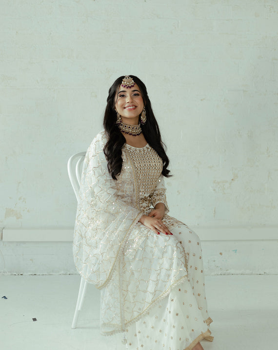 Winter Wonderland - White Sharara