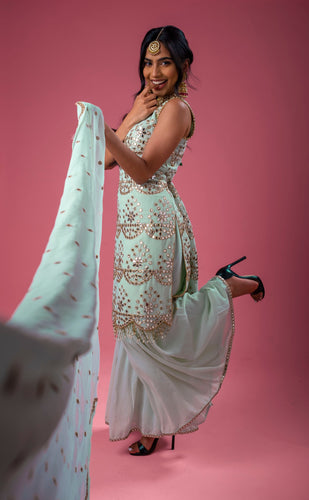 Jilmil - Turquoise Sharara - TANTRUMTHELABEL